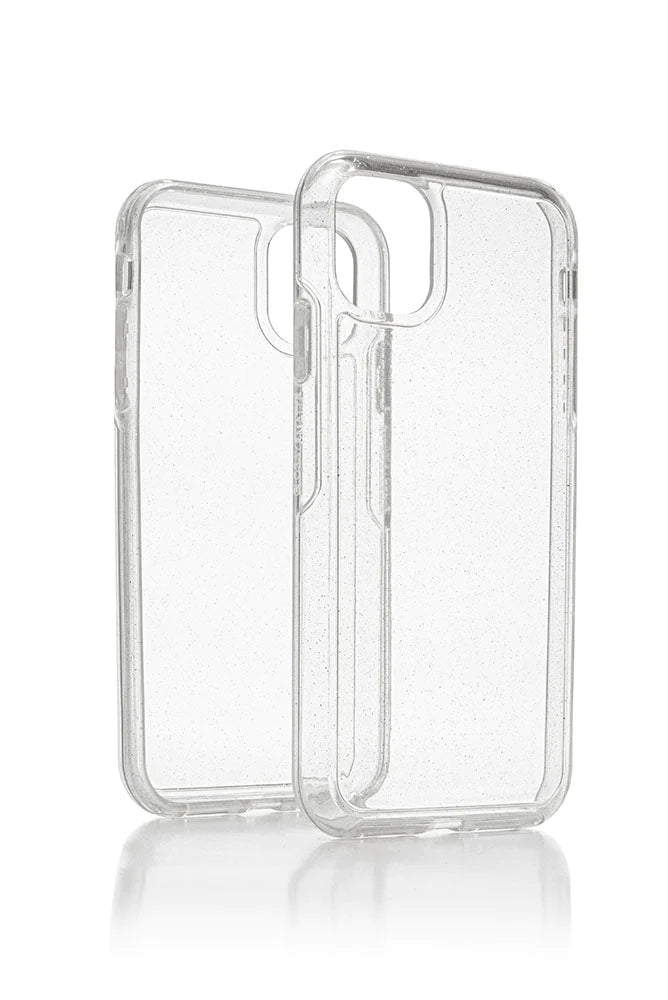 כיסוי איכותי ל-iPhone 15 Pro, שקוף נצנץ