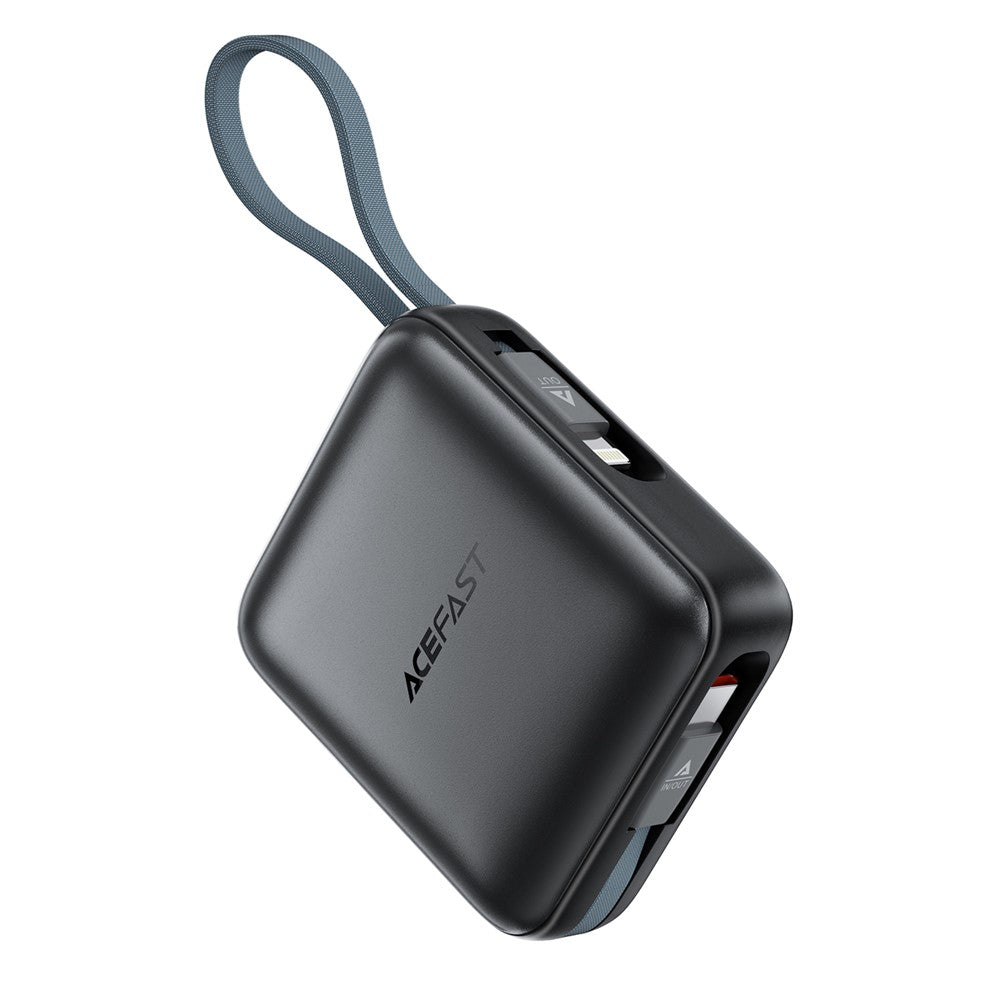 מטען נייד מגנטי (סוללת גיבוי) 10000mAh לטעינה אלחוטית מהירה, 2 כבלים מובנים