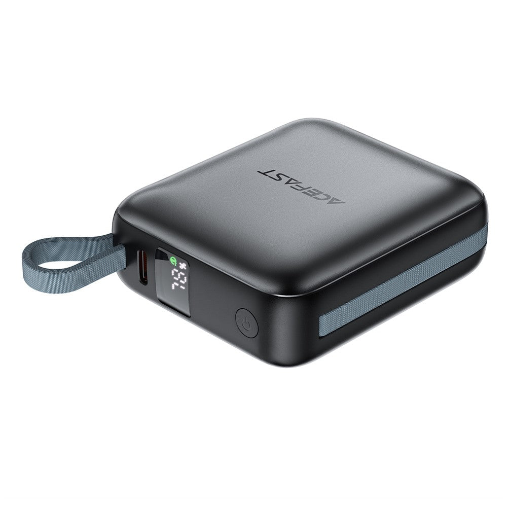 מטען נייד מגנטי (סוללת גיבוי) 10000mAh לטעינה אלחוטית מהירה, 2 כבלים מובנים