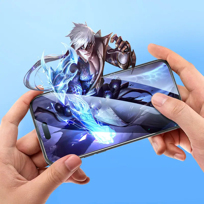 מגן מסך לאייפון 16 פרו, עשוי זכוכית מחוסמת להגנה איכותית מפני שריטות