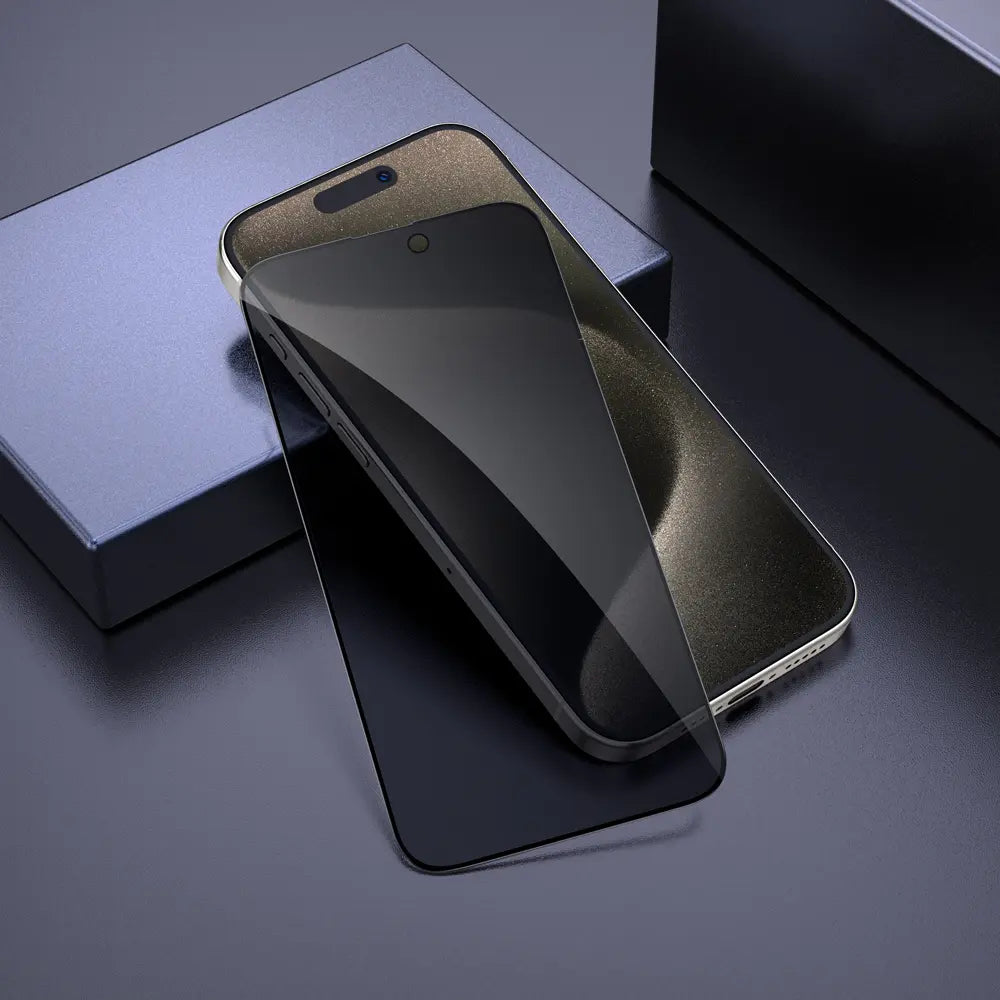 מגן מסך זכוכית מחוסמת להגנה על הפרטיות ל-iPhone 15 Pro Max