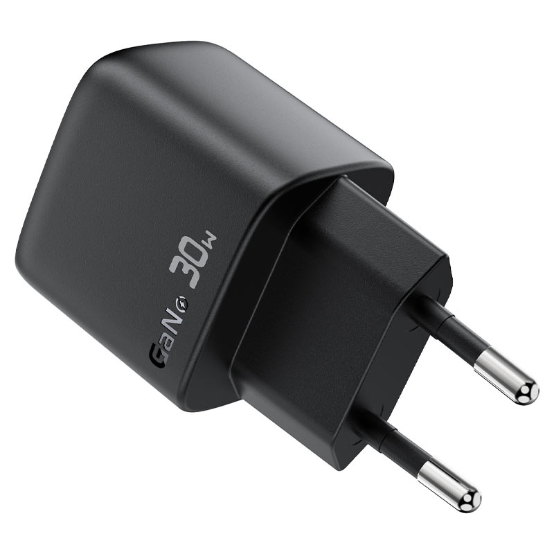 ראש מטען מהיר USB-C טעינת PD30W מהירה, שחור