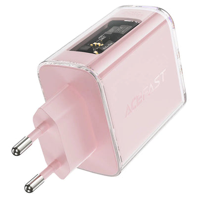 מטען קיר לטלפון, טעינה מהירה 2 כניסות USB-C וכניסת USB-A, ורוד