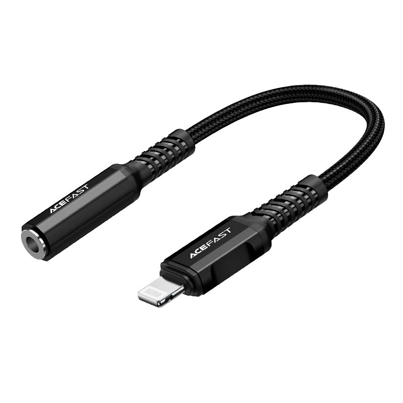 כבל אודיו Lightning לשקע אוזניות 3.5mm נקבה, סגסוגת אלומיניום
