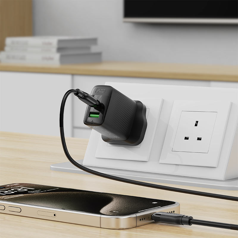 כבל סנכרון וטעינה מהירה USB-C ל-USB-C, ,תומך בטעינה מהירה עד 60W, אורך 1.2 מטר