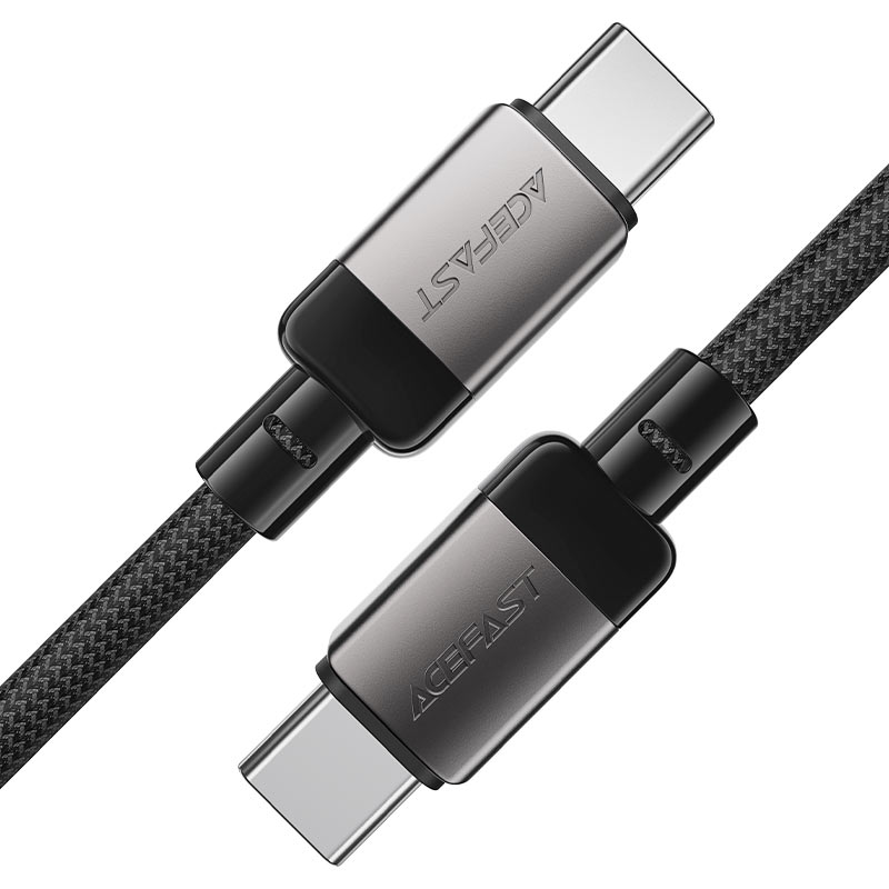 כבל סנכרון וטעינה מהירה USB-C ל-USB-C עשוי סגסוגת אבץ בחיפוי קלוע, 1.2 מטר