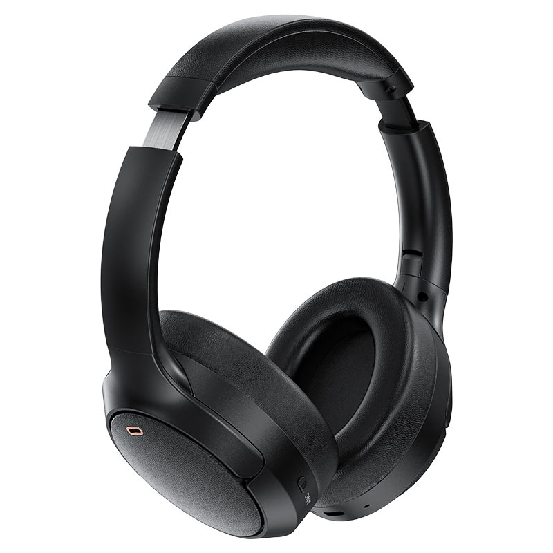 אוזניות אלחוטיות Bluetooth עם סינון רעשים אקטיבי, רמת אטימות IPX4, מתקפלות, שחור