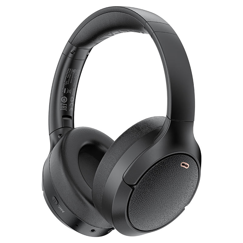 אוזניות אלחוטיות Bluetooth עם סינון רעשים אקטיבי, רמת אטימות IPX4, מתקפלות, שחור