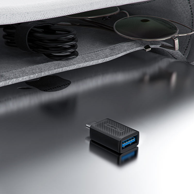 מתאם USB-A ל-USB-C מהיר וקומפקטי, שבב חכם לטעינה בטוחה