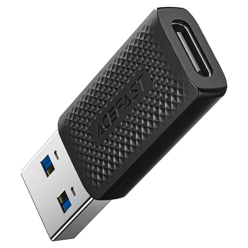 מתאם USB-C ל-USB-A מהיר וקומפקטי, שבב חכם לטעינה בטוחה