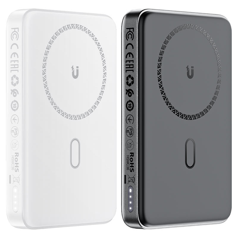 מטען נייד (סוללת גיבוי) 10000mAh לטעינה אלחוטית מהירה PD20W, שחור