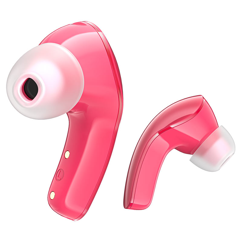אוזניות אלחוטיות Bluetooth עם סינון רעשים, תצוגת LED חדשנית, עמידות למים, אדום