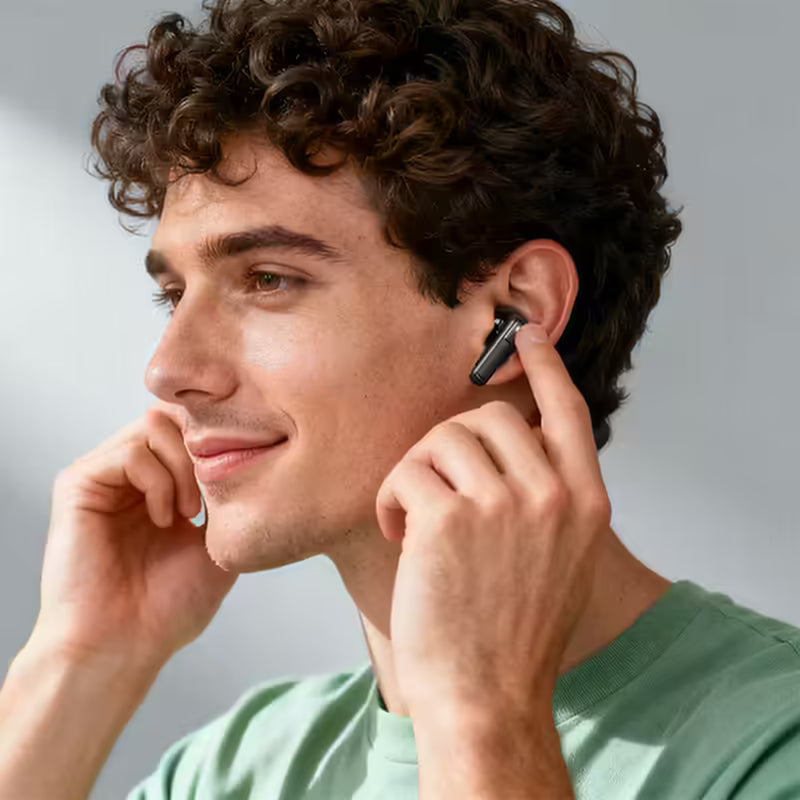 אוזניות TWS אלחוטיות ACEFAST W7 – סינון רעשי שיחות AI ועד 24 שעות סוללה, שחור