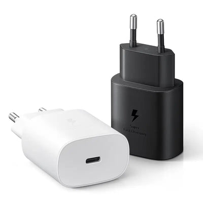 מטען קיר מקורי Samsung 25W Type-C – טעינה מהירה Super Fast Charging (יבואן רשמי סאני), שחור