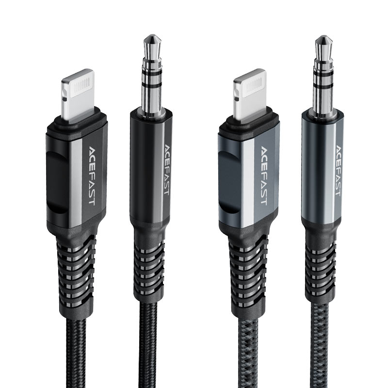 כבל אלומיניום C1-06 Lightning to 3.5mm (AUX-זכר) ACEFAST