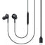 אוזניות חוטיות AKG בחיבור USB-C, איכות שמע מקצועית, שחור