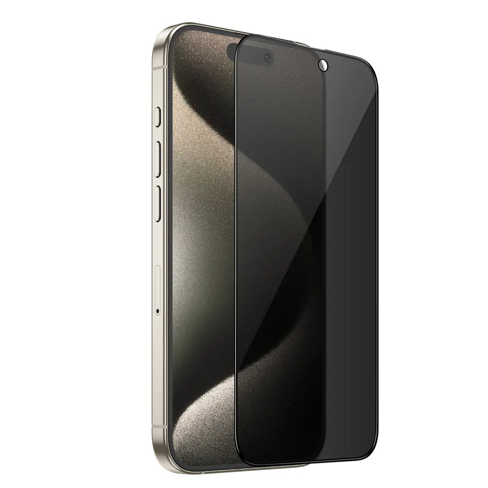 מגן מסך זכוכית מחוסמת להגנה על הפרטיות ל-iPhone 15 Pro Max