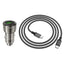 סט מטען מהיר לרכב הכולל ראש טעינה USB-C+USB-A וכבל טעינה USB-C ל-USB-C, עיצוב שקוף