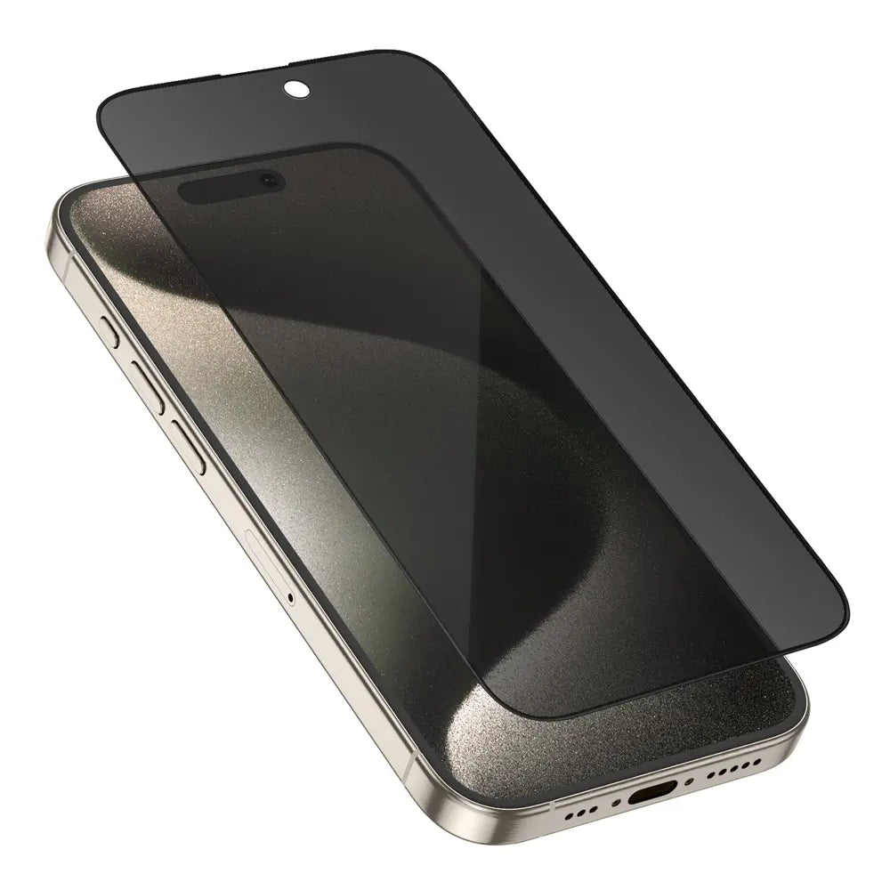 מגן מסך זכוכית מחוסמת להגנה על הפרטיות ל-iPhone 15 Pro Max