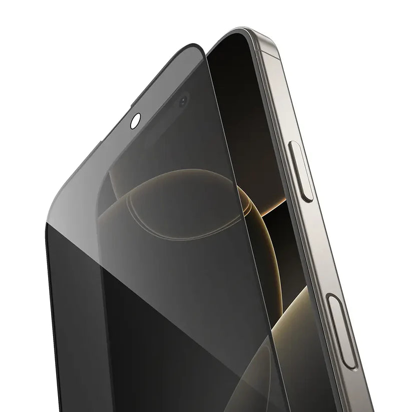 מגן מסך לאייפון 16 פרו מקס להגנה על הפרטיות, עשוי זכוכית מחוסמת להגנה איכותית מפני שריטות