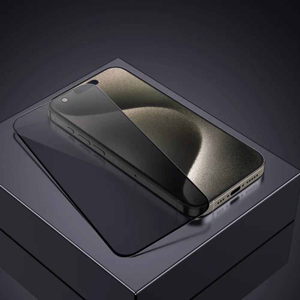 מגן מסך זכוכית מחוסמת להגנה על הפרטיות ל-iPhone 15 Pro Max