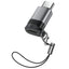 מתאם מ-Lightning ל-USB-C עוצמתי ACEFAST J19 – תמיכה בטעינה מהירה 60W והעברת נתונים, צבע אפור מטאלי