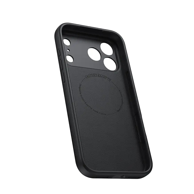 כיסוי מגן מגנטי לאייפון 17 פרו Glossy & Matte MSCS85 – תמיכה ב-MagCharge עם 38 מגנטי N52SH ועמידות בנפילות מ-5 מטר (שחור)