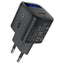 סט טעינה הכולל ראש מטען מהיר USB-C וכבל USB-C ל-USB-C, טעינת PD30W מהירה, שחור
