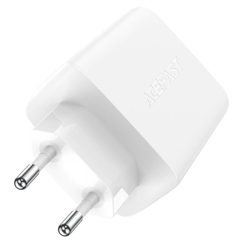 מטען קיר טעינה מהירה A41 PD65W GaN, יציאות 2xUSB-C + USB-A, לבן