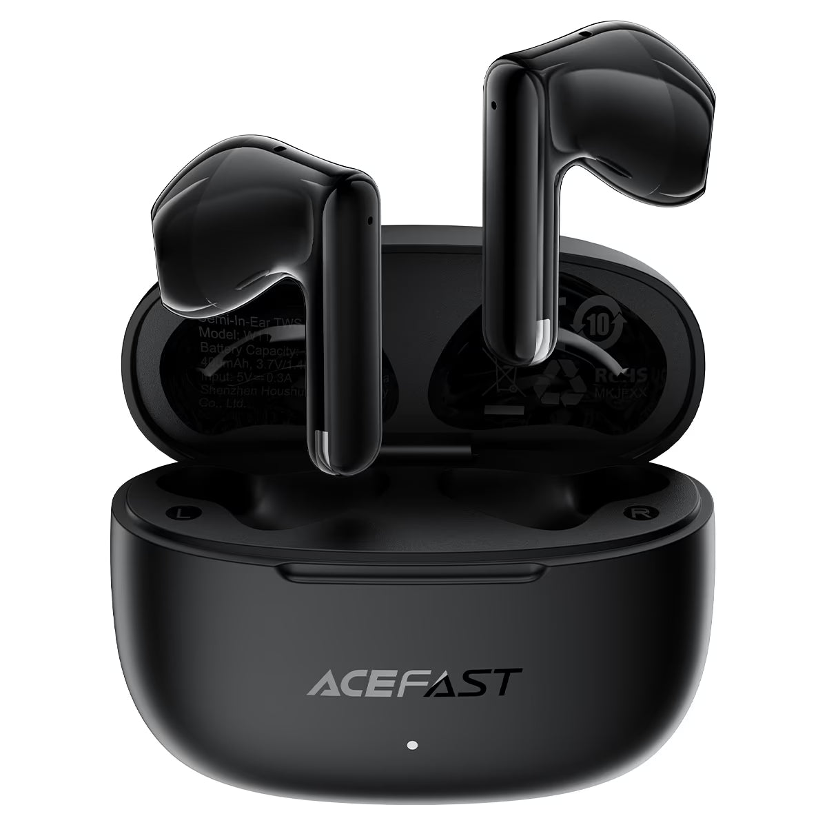 אוזניות אלחוטיות ACEFAST W11 TWS – סינון רעשי שיחה מבוסס AI, דרייבר 13 מ"מ, בלוטוס 6.0 וסוללה עד 25 שעות, שחור