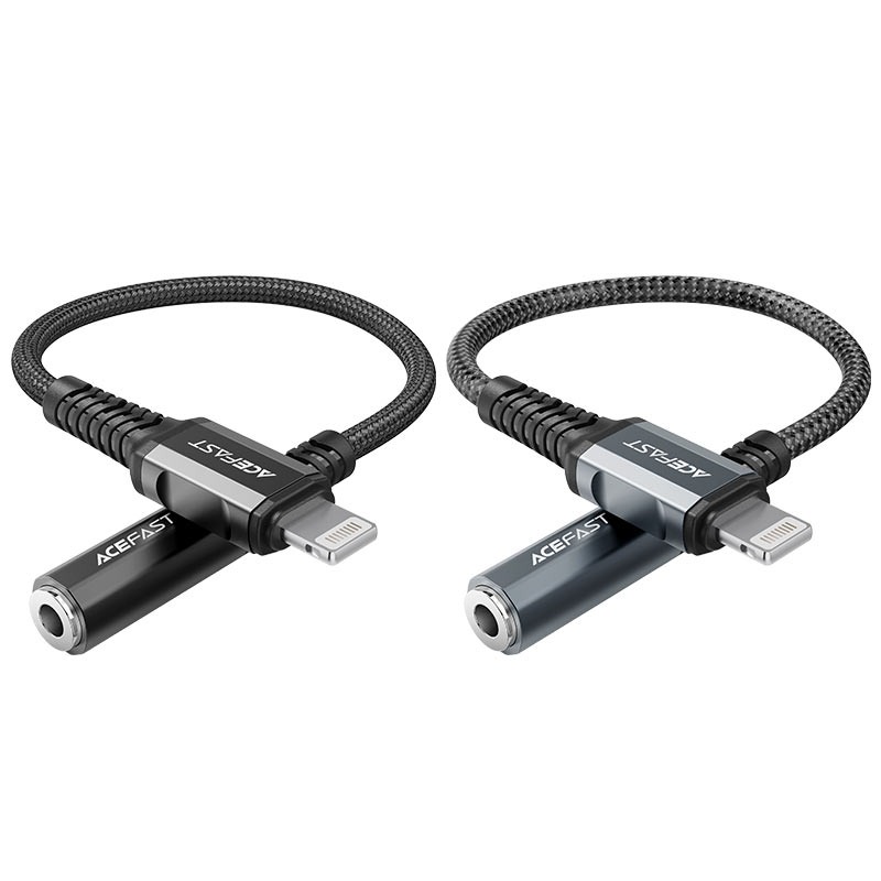כבל אודיו Lightning לשקע אוזניות 3.5mm נקבה, סגסוגת אלומיניום