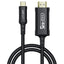 כבל HDMI איכותי, USB-C ל-HDTV 4K, סגסוגת אלומיניום, חיפוי קלוע, 1.8 מטר
