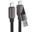 כבל סנכרון וטעינה USB-A/USB-C ל-USB-C, תומך טעינה מהירה, 1.2 מטר