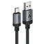 כבל סנכרון וטעינה איכותי USB-A ל-USB-C עשוי סגסוגת אלומיניום וחיפוי קלוע, 1.2 מטר