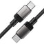 כבל סנכרון וטעינה מהירה USB-C ל-USB-C עשוי סגסוגת אבץ בחיפוי קלוע, 1.2 מטר