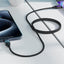 כבל סנכרון וטעינה מהירה USB-C ל-USB-C עשוי סגסוגת אבץ בחיפוי קלוע, 1.2 מטר