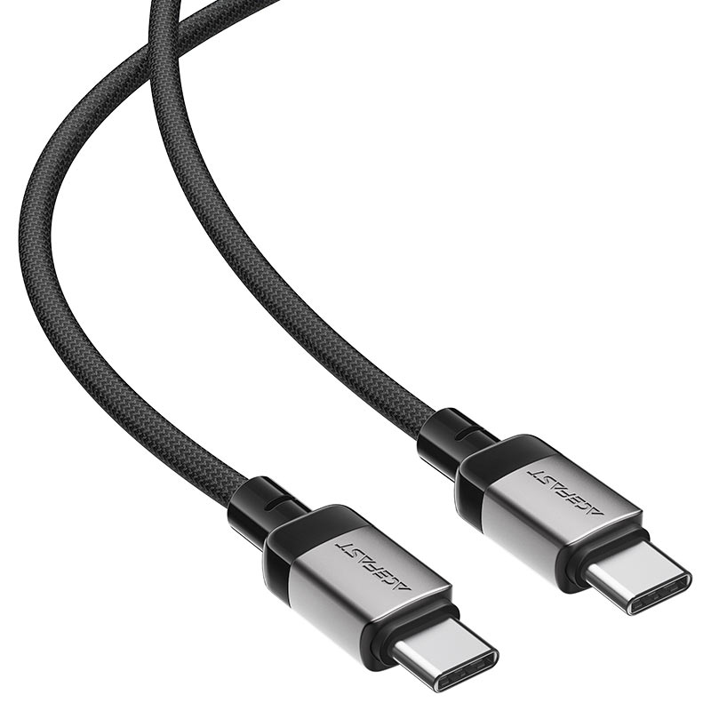 כבל סנכרון וטעינה מהירה USB-C ל-USB-C עשוי סגסוגת אבץ בחיפוי קלוע, 1.2 מטר
