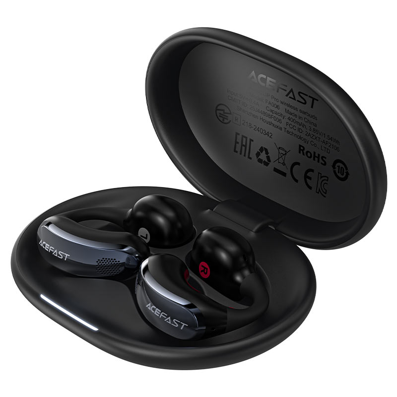 אוזניות אלחוטיות קליפס ACEFAST FA006 ACECLIP Pro - סאונד פרימיום, עיצוב OWS פתוח, שחור