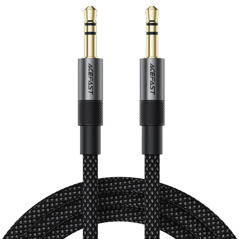 כבל אודיו AUX איכותי ACEFAST J10 3.5mm – העברת שמע Hi-Fi חסין שריטות עם כבל ניילון קלוע