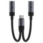 מפצל אודיו וטעינה ACEFAST J14 מטייפ סי לזוג חיבורי USB-C – טעינה מהירה 60W, שמע Hi-Fi וכבל ניילון קלוע
