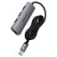 מפצל USB ותחנת עגינה חכמה 4 ב-1 ACEFAST J17 – ארבע יציאות USB 3.0 מהירות עם כבל מחוזק באורך 1 מטר