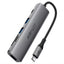 מפצל USB ותחנת עגינה 6 ב-1 ACEFAST J18 – תמיכה ב-4K 60Hz, טעינה מהירה 90W וקורא כרטיסים