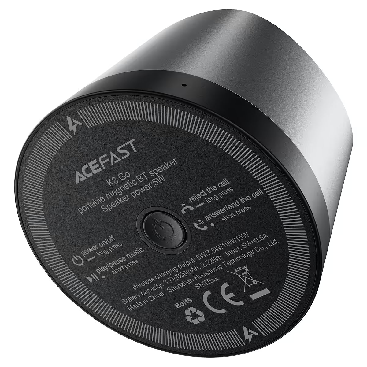 רמקול אלחוטי ומטען מגנטי 3-ב-1 Acefast K8 Go – הספק 15W, בלוטות' 6.0 ומשקל 80 גרם