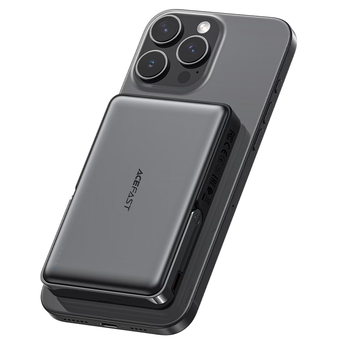 מטען נייד מגנטי ACEFAST M17 – קיבולת 10000mAh, הספק 22.5W ומעמד מתקפל מובנה