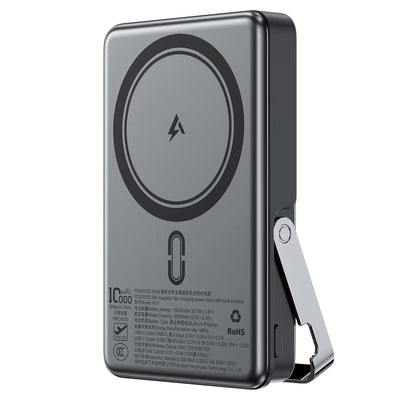 מטען נייד מגנטי ACEFAST M17 – קיבולת 10000mAh, הספק 22.5W ומעמד מתקפל מובנה