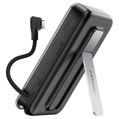 מטען נייד מגנטי (סוללת גיבוי) 10000mAh לטעינה אלחוטית מהירה 22.5W, אפור מטאלי