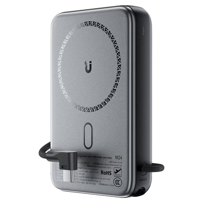 מטען נייד מגנטי ACEFAST M24 – קיבולת 10000mAh, הספק 22.5W וכבל USB-C מובנה