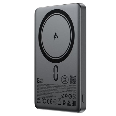 מטען נייד מגנטי אולטרה-דק מאלומיניום ACEFAST M35 5000mAh – טעינה אלחוטית מהירה 15W וזוג חיבורי טייפ סי 18W