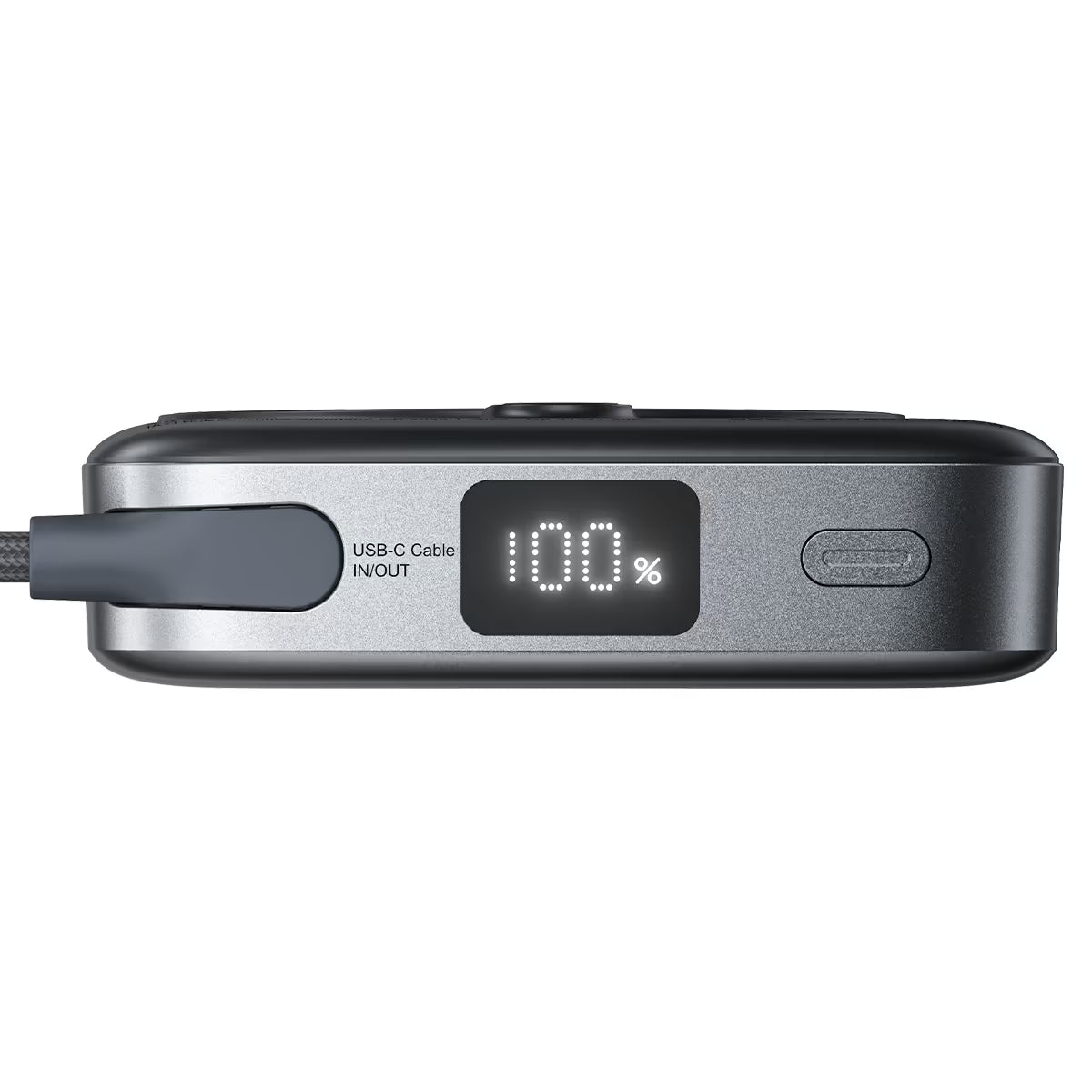 מטען נייד מגנטי ACEFAST M40 10000mAh – טעינה אלחוטית לטלפון ולשעון, כבל מובנה, מעמד מתקפל וטעינה מהירה 22.5W