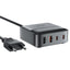 מטען מפוצל שולחני חכם עם 2 יציאות USB-C ו-2 יציאות USB-A, עמדת טעינה מהירה לכל המכשירים בבית או במשרד